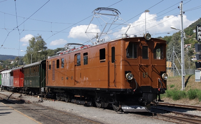 rhb-ge-4-4-81-blonay BC / RhB (Bernina Bahn) Ge 4/4 181 -- Blonay -- 09.09.2018 Après restauration totale de 10 ans
