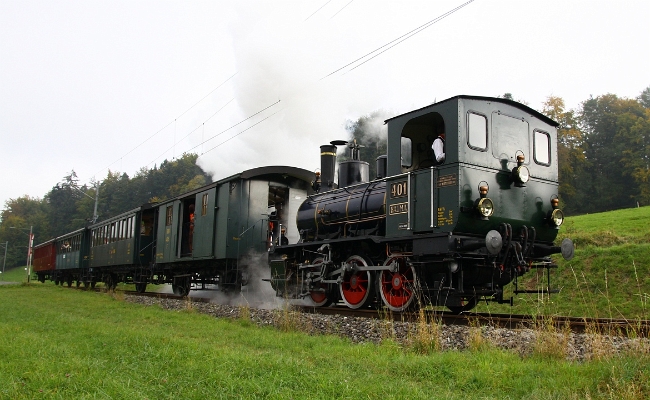 dvzo-e-3-3-401-ettenhause DVZO / SBB CFF FFS E 3/3 401 -- Ettenhausen -- 16.10.2011
