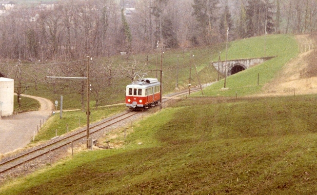 mvr-cev-bde-4-4-103-cornaux MVR (CEV) BDe 4/4 103 -- Cornaux -- 01.04.1983 -- Course spéciale