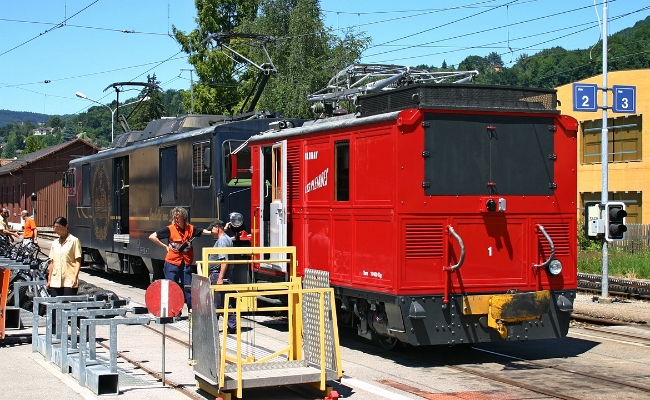 mvr-hge-2-2-1-mog-gde-6002-blonay MVR HGe 2/2 1, MOB GDe 4/4 6002 -- Blonay -- 11.07.2008 -- Sortie de grande révision