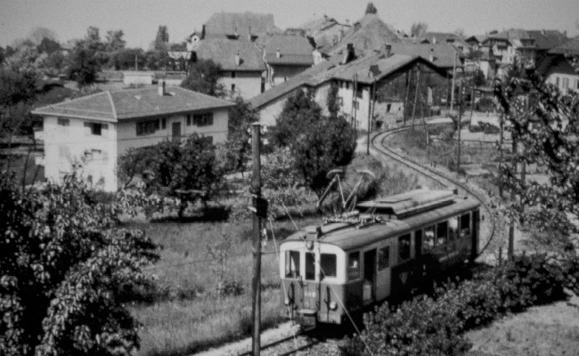 CEV BC Chaucey CEV, Train au départ de Blonay pour Chamby. 1962