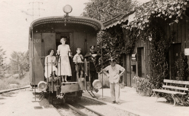 CEV Chevalleyres CEV, Gare des Chevalleyres. Vers 1915. Photo collection familiale