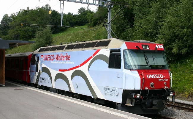 rhb-ge-4-4-650-filisur RhB, Ge 4/4 III 650 -- Flisur -- 07.07.2009