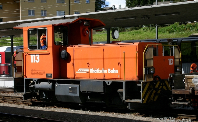 rhb-tm-2-2-113-pontresina RhB, Tm 2/2 113 -- Pontresina -- 08.07.2009