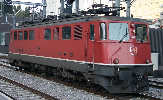 sbb-ae-11442-visp SBB CFF FFS, Ae 6/6 11442 -- Visp -- 20.10.2009