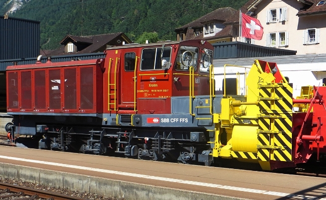 sbb-xrotm-91-096-7-erstfeld SBB CFF FFS, Xrotm 99 85 94 91 096-7 -- Erstfeld -- 19.07.2016 -- Véhicule de déneigement