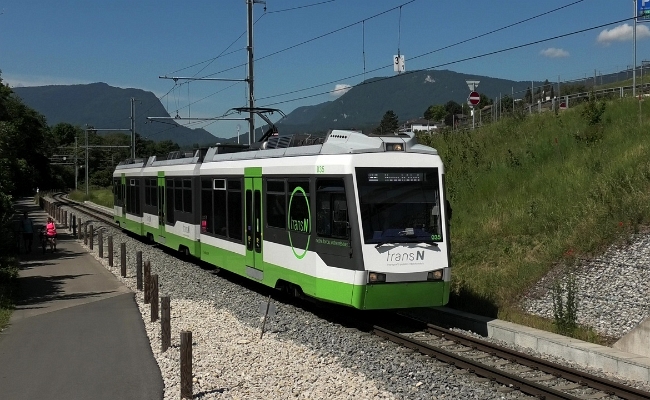 tranN Be 4_8 035 Serrières TransN, Be 4/8 035 -- Serrièrres -- 01.06.2020