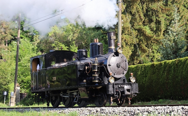 cff-g-3-4-208-bcbouricloz BDB / SBB CFF FFS Brünig G 3/4 208 -- Blonay -- 11.05.2018 -- Circulation sur le chemin de fer musée du Blonay-Chamby