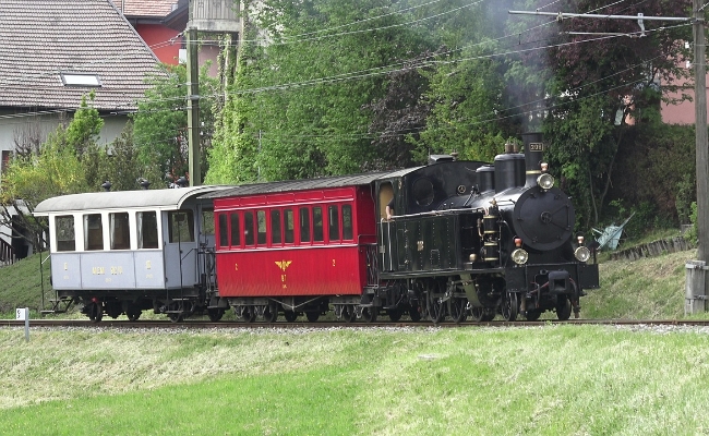 cff-g-3-4-208-bcchaucey BDB / SBB CFF FFS Brünig G 3/4 208 -- Blonay -- 04.05.2018 -- Circulation sur le chemin de fer musée du Blonay-Chamby