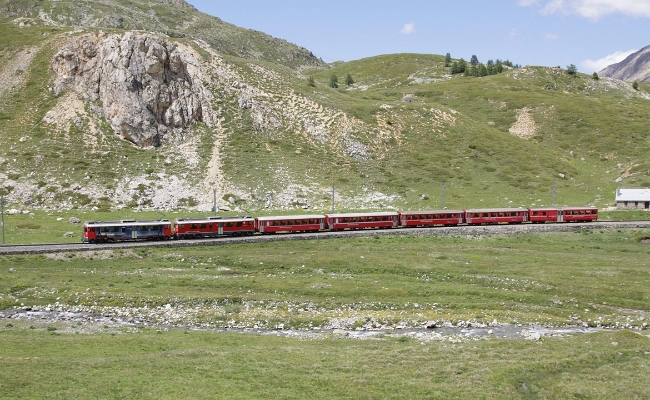 rhb-abe-4-4-56-52-bernina-lagalp RhB, ABe 4/4 56, ABe 4/4 52 -- Bernina Lagalp -- 17.07.2014