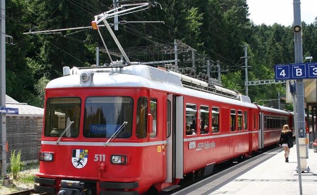 rhb-be-4-4-511-reichenau RhB, Be 4/4 511 -- Reichenau -- 08.07.2009