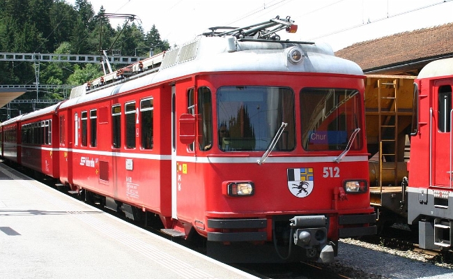 rhb-be-4-4-512-reichenau RhB, Be 4/4 512 -- Reichenau -- 08.07.2009