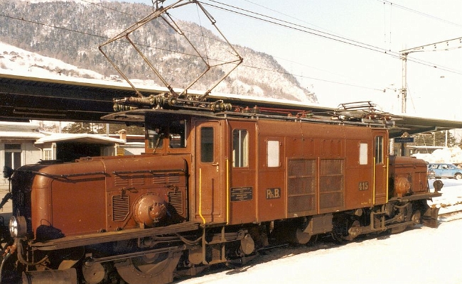 rhb-ge-6-6-415-chur RhB, Ge 6/6 415 -- Chur -- 02.1984