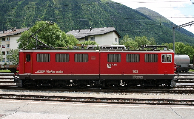 rhb-ge-6-6-702-samedan RhB, Ge 6/6 II 702 -- Samedan -- 07.07.2009