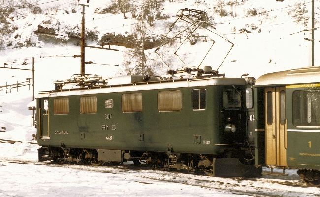 rhb-ge-4-4-604-filisur RhB, Ge 4/4 I 604 -- Filisur -- 02.1984
