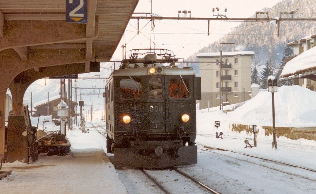 rhb-ge-4-4-608-davos RhB, Ge 4/4 I 608 -- Davos -- 02.1984