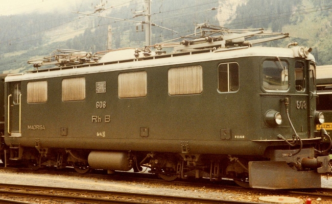 rhb-ge-4-4-608-disentis RhB, Ge 4/4 I 608 -- Disentis -- 07.1982