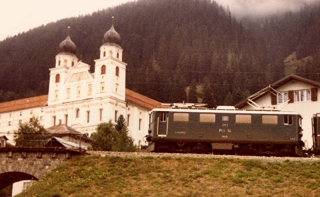 rhb-ge-4-4-609-disentis RhB, Ge 4/4 I 609 -- Disentis -- 07.1982
