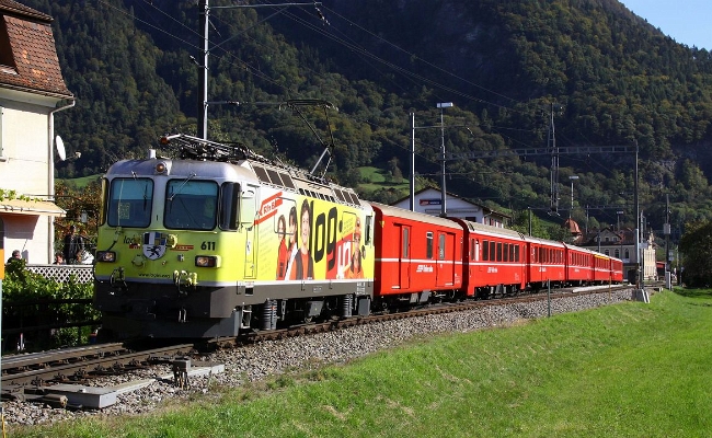 rhb-ge-4-4-611-malans RhB, Ge 4/4 II 611 -- Malans -- 11.10.2011