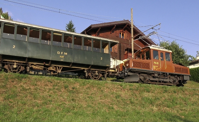 rhb-ge-4-4-161-gfm-b237-bcblonay RhB, Ge 2/2 161 -- Blonay BC -- 09.09.2018 -- Circulation pour le compte du chemin de fer musée du Blonay-Chamby