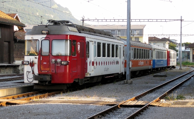 tpf-bde-141-bt-b-mob-bt-chatelstdenis-2 TPF, Be 4/4 141, Bt, B MOB, Bt -- Châtel-St-Denis -- 29.08.2008