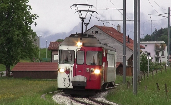 tpf-bde-141-chatelstdenis TPF, Be 4/4 141 -- Lussy -- 21.05.2015