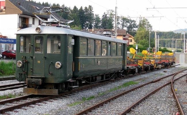 tpf-be-4-4-115-palezieux GFM, TPF, Be 4/4 115 -- PalÃ©zieux -- 10.07.2010